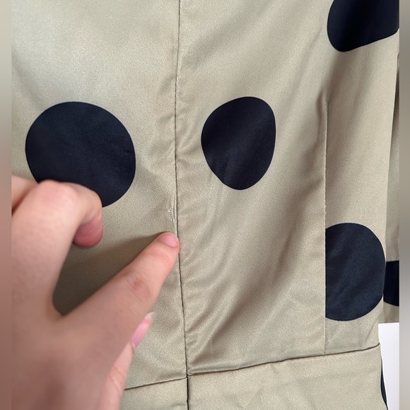 Big Polkadot Olive Pencil Dress - Picture 5 of 11